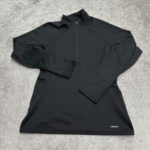 Patagonia Capilene Midweight 3 Active Jacket Womens Medium Black 1/2 Zip Raglan
